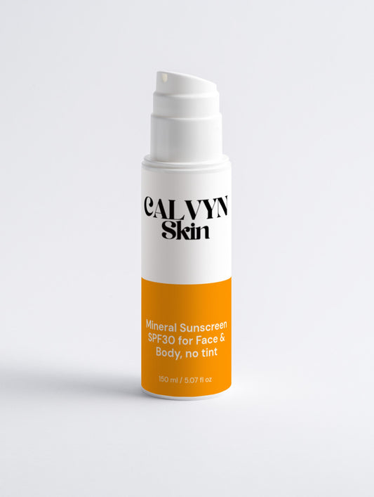 Mineral Sunscreen SPF30 for Face & Body, no tint